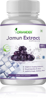 

oriander 100% Natural & Organic Jamun Extract 800 Mg 60 Capsules(4 No)