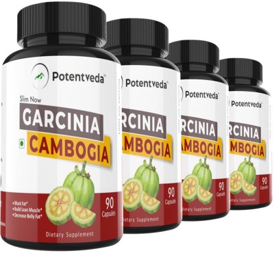 Potentveda Garcinia Cambogia Extracts weight loss capsules for Men & Women 90 Capsules(4 x 90 No)