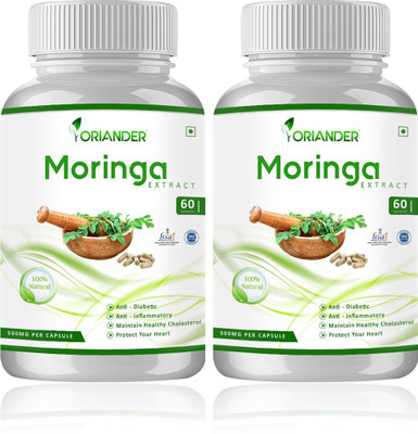 

Oriander oriander 100% natural, pure & organic moringa extract 800 Mg 60 capsules (pack of 2)(140 g)