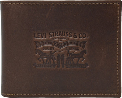 

Levi's Men Casual, Formal Brown Genuine Leather Wallet(8 Card Slots)