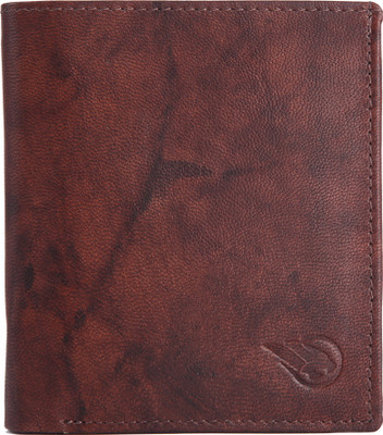 

RUGE Men Brown Genuine Leather Wallet(7 Card Slots), Light antique brown