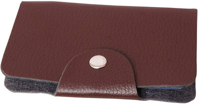 

LAER Girls Casual Brown Artificial Leather Card Holder(10 Card Slots)