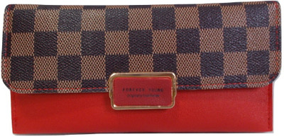 

forever young Girls Casual Multicolor Artificial Leather Wallet(4 Card Slots), Red