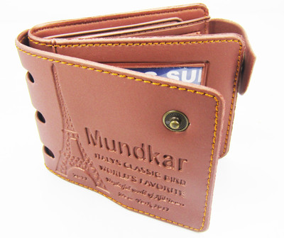 

Peacock Mundkar Boys Casual Tan Artificial Leather Wallet(8 Card Slots)