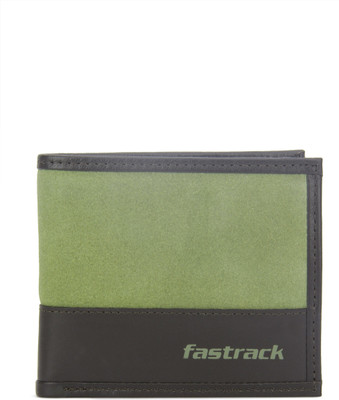 

Fastrack Men Casual Brown, Green Genuine Leather Wallet(3 Card Slots)