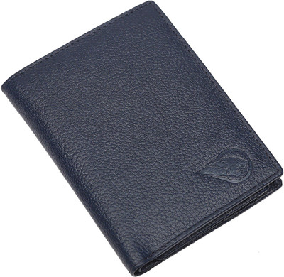 

RUGE Men Blue Genuine Leather Wallet(7 Card Slots)