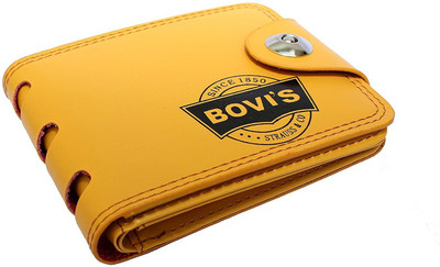

BOVI Men Yellow Artificial Leather Wallet(10 Card Slots)