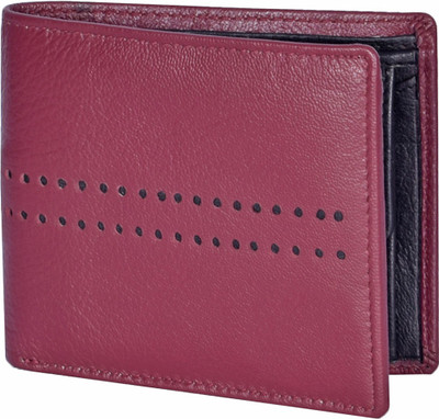 

Adam Zac Men Maroon Genuine Leather Wallet(4 Card Slots), Maroon-black