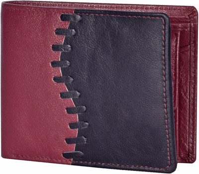 

Accezory Men Casual Maroon Genuine Leather Wallet(7 Card Slots), Maroon-black
