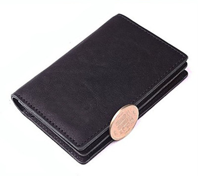 

Wildmount Men Black Genuine Leather Card Holder(30 Card Slots)