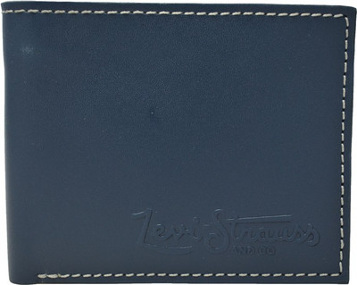 

Levi's Men Blue Genuine Leather Wallet(6 Card Slots)