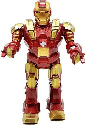 

GoMerryKids AVENGERS Iron Man WALKING ACTION FIGURE ROBOT TOY LIGHT SOUND(Red)