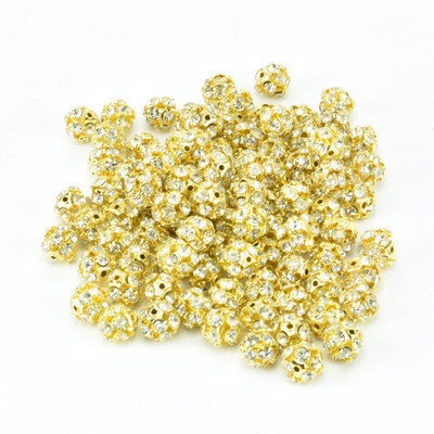 

Unobite Crystal Stone Balls Gold Color Pack of 50 Piece