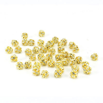 

Unobite Crystal Stone Balls Gold Color Pack of 30 Piece