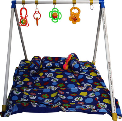 

QUBIFT NEW LATEST TRIANGLE BABY BED BABY BED BUNK(Fabric, Plastic, Blue)