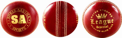

SA Sports LEAGUE Cricket Leather Ball(Pack of 3, Red)