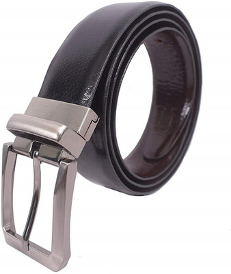 

love u buddy Men Black, Brown Genuine Leather Belt