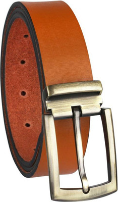 

OODI Men Formal Tan Genuine Leather Reversible Belt