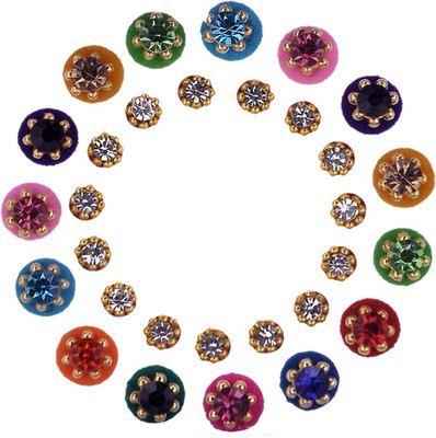 

Sunaina New Love Collection Small Size Round Bindis F0REHEAD Multicolor Bindis(ROUND BINDI)
