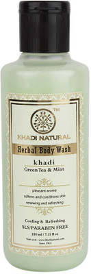 

Khadi Natural AYURVEDIC GREEN TEA & MINT BODY WASH SLS & PARABEN FREE(210 ml)