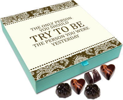 

Chocholik Gift Box - The Only Person You Should Try To Be The - 9pc Truffles(108 g)