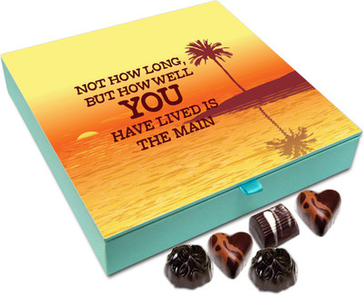 

Chocholik Gift Box - Not how long, but how well you have lived - 9pc Truffles(108 g)