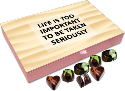 

Chocholik Gift Box - Life is too important to be taken seriously - 12pc Truffles(144 g)