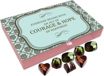 

Chocholik Gift Box - Everyday Begins With An Act Of Courage - 12pc Truffles(144 g)