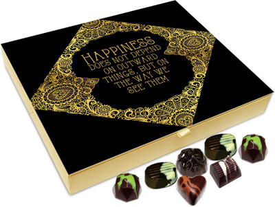 

Chocholik Gift Box - Happiness Does Not Depend On Outward - 20pc Truffles(240 g)