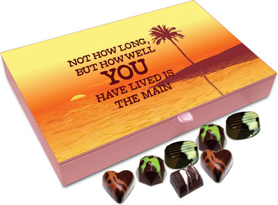 

Chocholik Gift Box - Not how long, but how well you have lived - 12pc Truffles(144 g)
