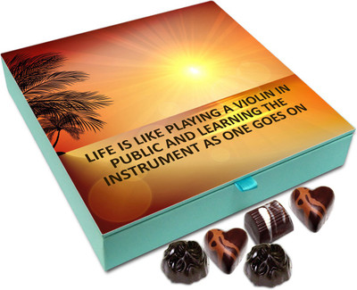

Chocholik Gift Box - Life is like playing a violin in public - 9pc Truffles(108 g)