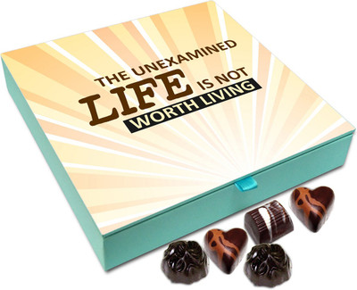 

Chocholik Gift Box - The unexamined life is not worth living - 9pc Truffles(108 g)