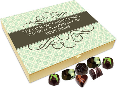 

Chocholik Gift Box - The Goal Isn’t More Money - 20pc Truffles(240 g)