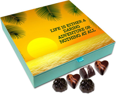 

Chocholik Gift Box - Life is either a daring adventure or nothing at all - 9pc Truffles(108 g)