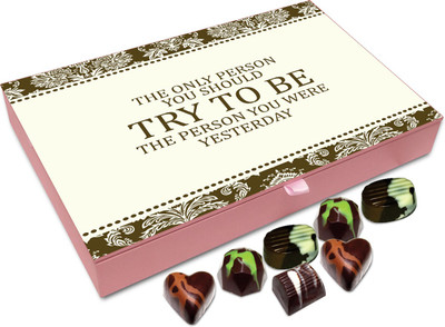 

Chocholik Gift Box - The Only Person You Should Try To Be The - 12pc Truffles(144 g)