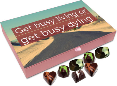 

Chocholik Gift Box - Get busy living or busy dying - 12pc Truffles(144 g)