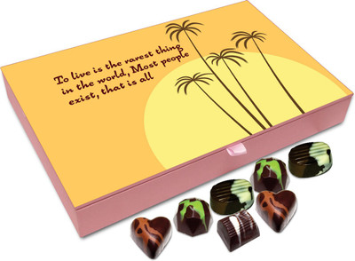 

Chocholik Gift Box - To live is the rarest thing in the world - 12pc Truffles(144 g)