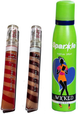 

Avon Anew simply pretty sweet twist lip gloss (6g) caramel apple & one simply pretty sweet twist lip gloss (6g) chocolate mint & With one sparkle perfume spray 150 ml(Set of 3)