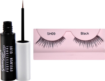 

glamgals Stylish Eye Lashes with Glue Transparent 6.5 ml(Set of 2)