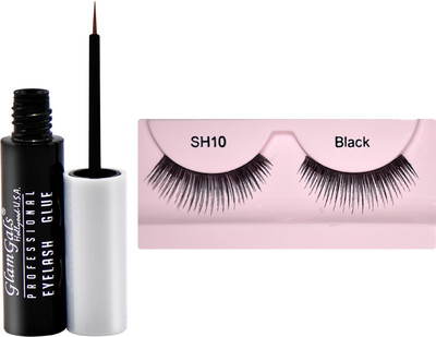 

glamgals Stylish Eye Lashes with Glue Transparent 6.5 ml(Set of 2)