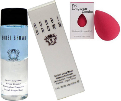 

Pro longwear combo sponge puff with bobbi brown makeup remover(Set of 2)