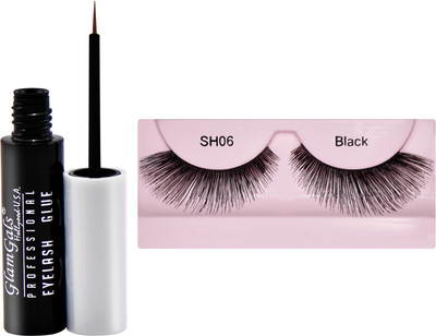 

GlamGals Stylish Eye Lashes with Glue Transparent 6.5 ML(Set of 2)