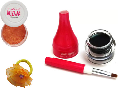 

Vozwa Copper Eyeshadow Shimmer Powder, Waterproof Long Wear Gel Eyeliner and Band(Set of 3)