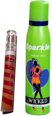 

Avon Anew simply pretty sweet twist lip gloss (6g) caramel apple & With one sparkle perfume spray 150 ml(Set of 2)