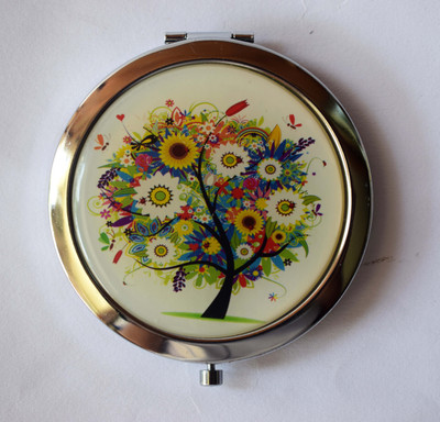 

oramsa Designer Printed Compact Mirror - Dual Mirror, Normal and 3x Magnification