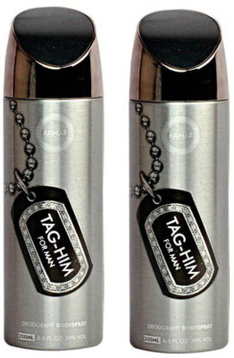 

Armaf tag him Body Spray - For Men(400 ml, Pack of 2)