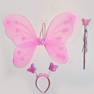 

The Viyu Box Light Pink colour Butterfly Wings Costume for Baby Girl Angel for Birthday Party Hair Accessory Set(Pink)