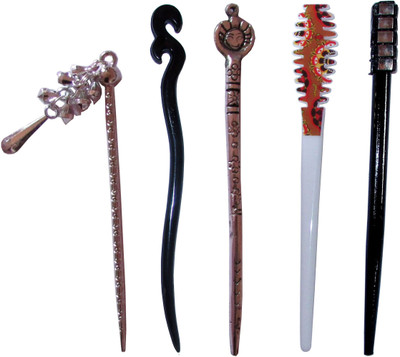 

embezzle Combo of Multi Color Juda Sticks Bun Stick(Multicolor)