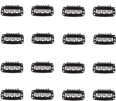 Kabello Extension set of 16 Hair Clip (Black) Hair Clip(Black)