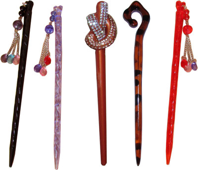 

GARIMA Combo of Multi Color Juda Sticks Bun Stick(Multicolor)
